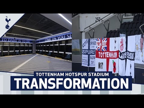 TOTTENHAM HOTSPUR STADIUM TRANSFORMATION | ?????DRESSING ROOM, BOWL WRAP & SUPPORTERS' FLAGS!