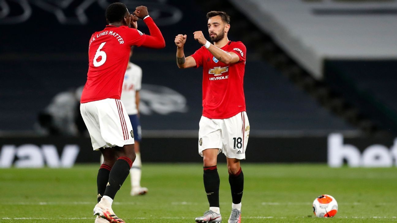 Pogba, Fernandes help save point for Man United