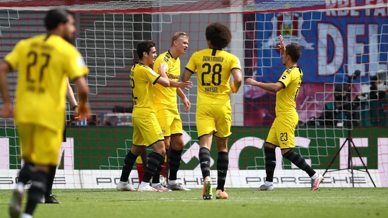 Haaland double, Reyna asisst as BVB seal second