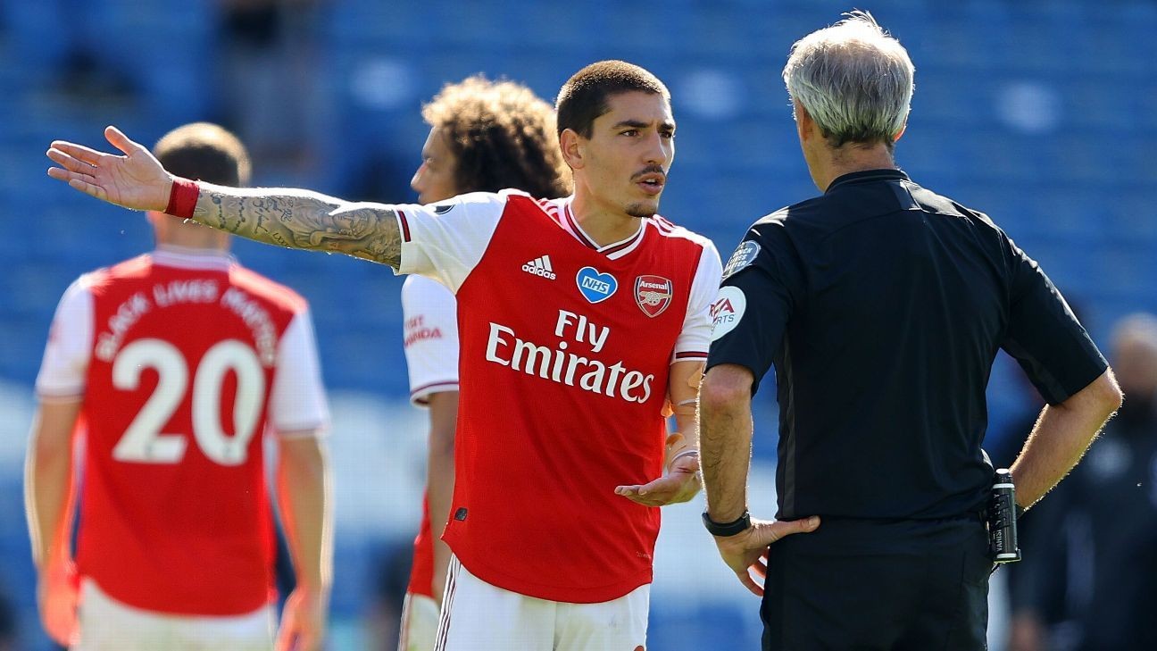 Bellerin, Holding 5/10 as Arsenal slump at Brighton