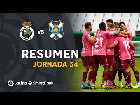 Resumen de Real Racing Club vs CD Tenerife (1-2)