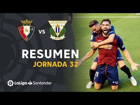 Resumen de CA Osasuna vs CD Leganés (2-1)