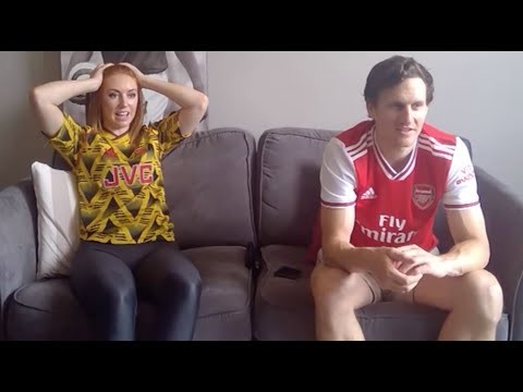 Arsenal fans react to a dramatic last minute winner against Sheffield United