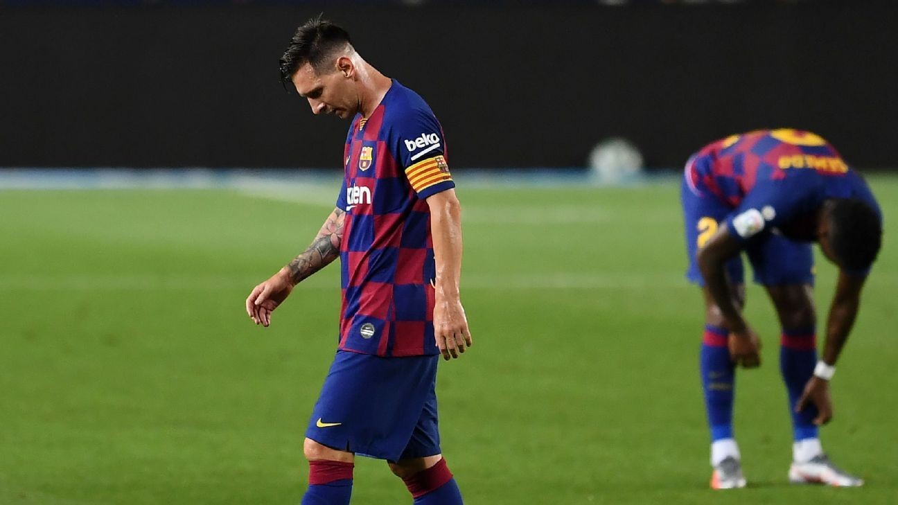 Messi scores 700th but Barca's title hopes now left hanging by a thread