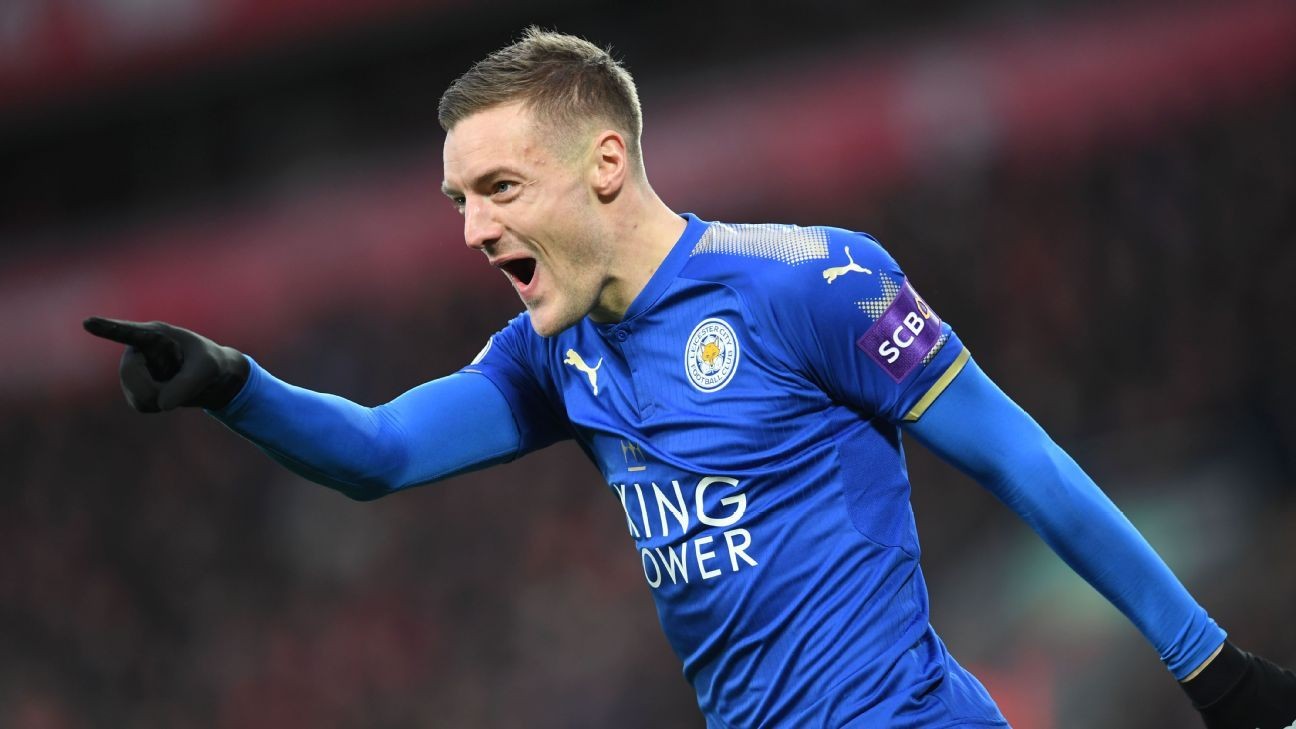 Jamie Vardy scores 100th Premier League goal