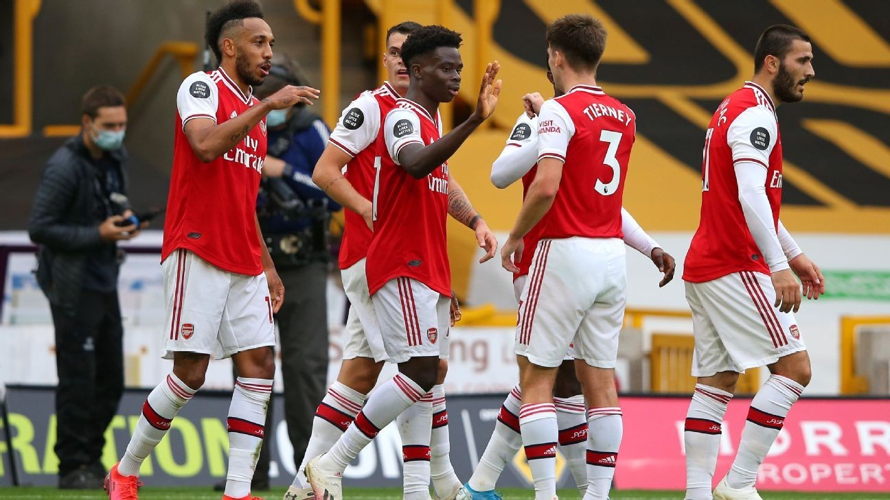 Saka's first PL goal helps Arsenal to 2-0 win