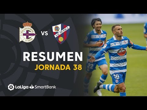 Resumen de RC Deportivo vs SD Huesca (2-1)