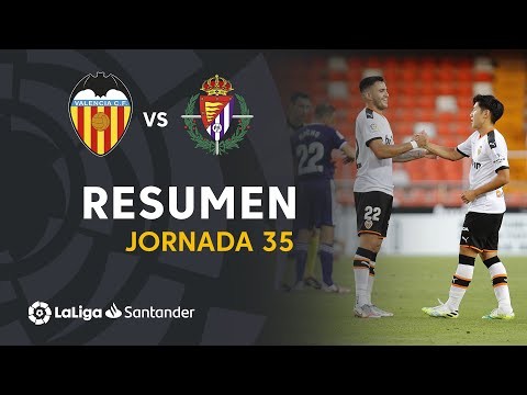Resumen de Valencia CF vs Real Valladolid (2-1)