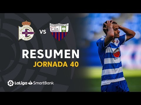 Resumen de RC Deportivo vs Extremadura UD (2-3)