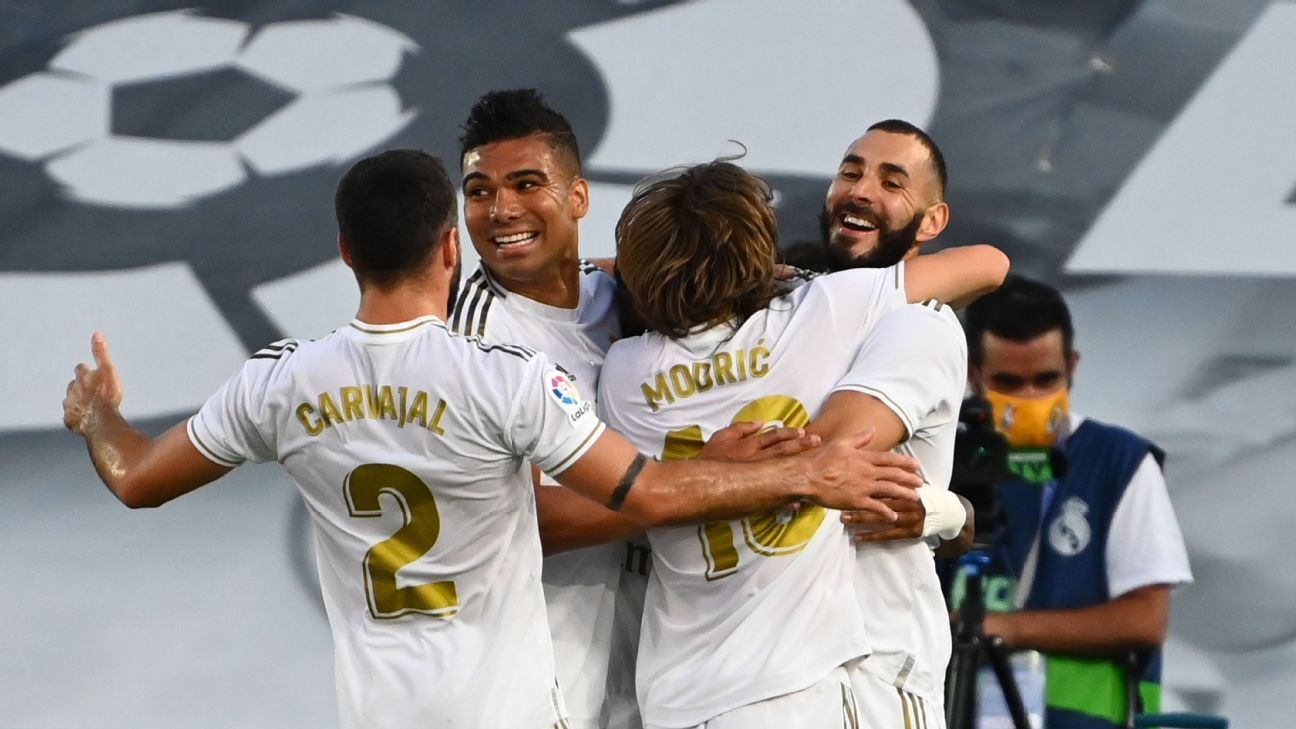 Real Madrid win first La Liga title in three years