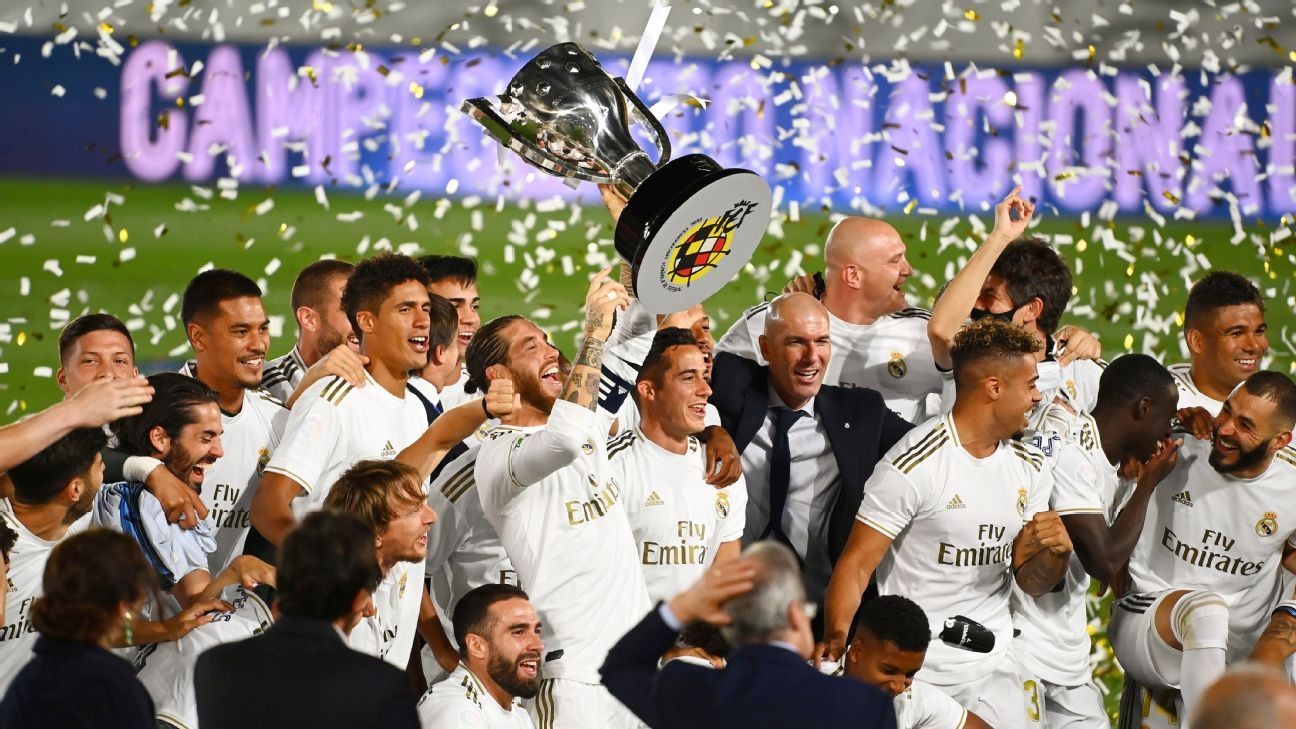 Campeones! Real Madrid celebrate La Liga title success in style