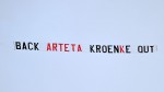 Arteta backs board after 'Kroenke out' plane stunt