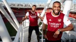 Aubameyang unveils Arsenal's new home kit on roof of Emirates
