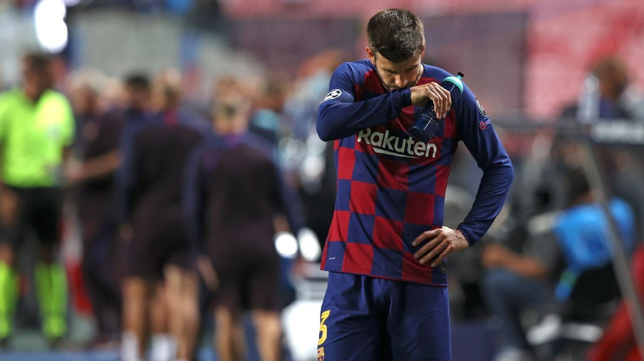 Pique: Barca hit 'rock bottom' in Bayern loss
