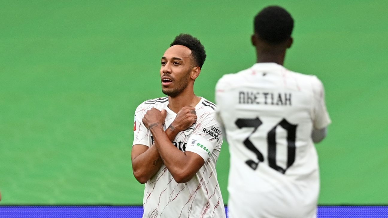 Aubameyang's Black Panther tribute after goal