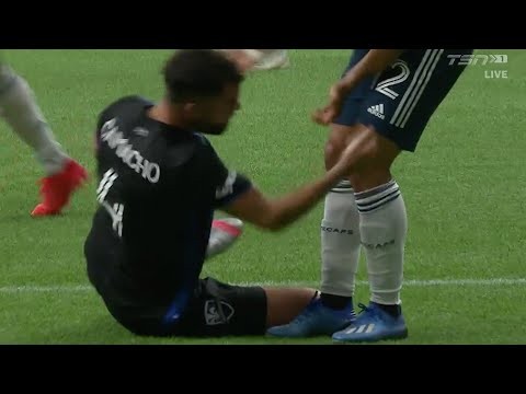 BIZARRE RED CARD: KNEE PUNCH results in a Penalty Kick