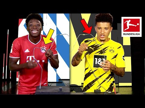 Alphonso Davies vs. Jadon Sancho - The Buzz Wire Challenge