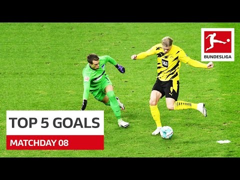 Top 5 Goals - Haaland, Poulsen & Co. | Matchday 8 - 2020/21