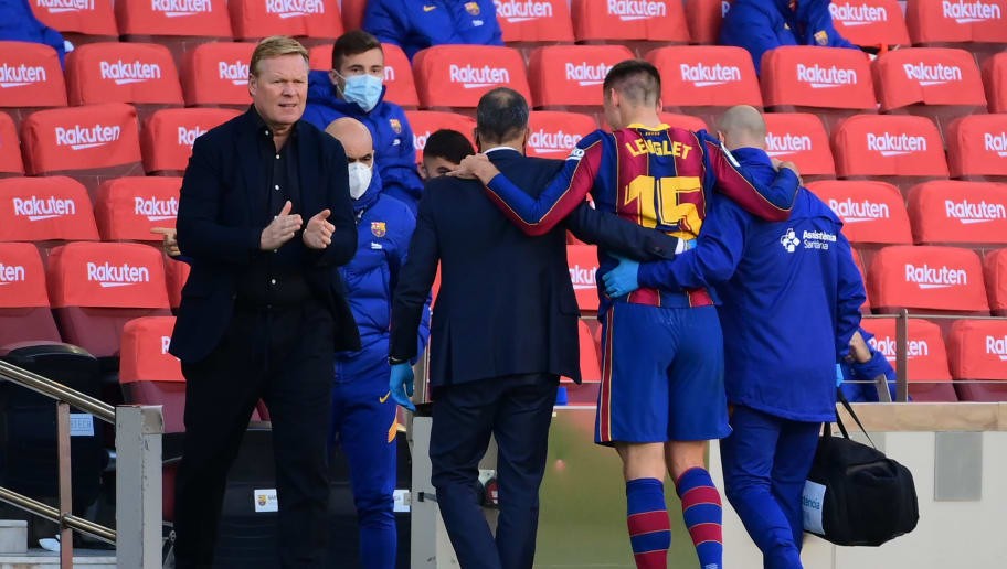 Barcelona's Clement Lenglet Limps Off With Ankle Injury Against Osasuna