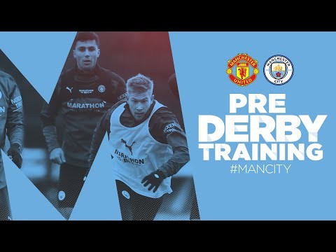 CITY TRAIN AHEAD OF THE MANCHESTER DERBY | MAN UTD v MAN CITY