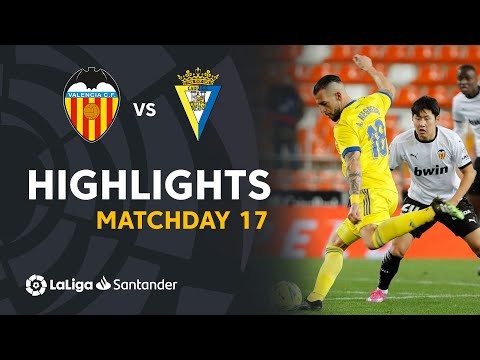 Highlights Valencia CF vs Cádiz CF (1-1)