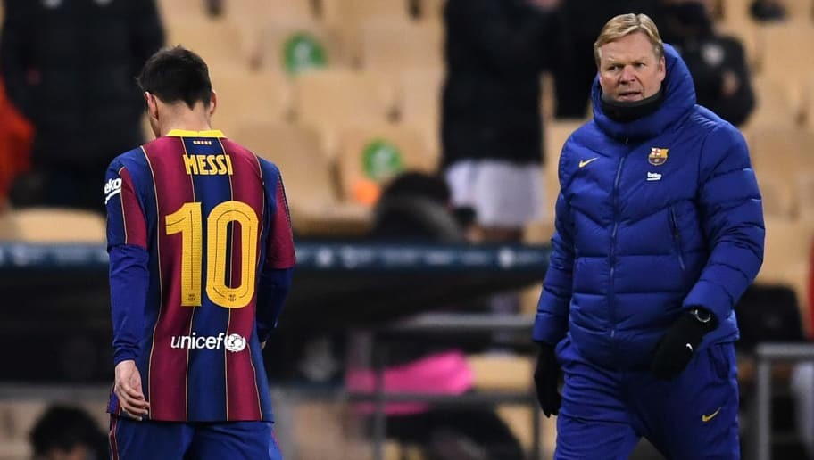 Ronald Koeman defends decision to start Lionel Messi after historic red card