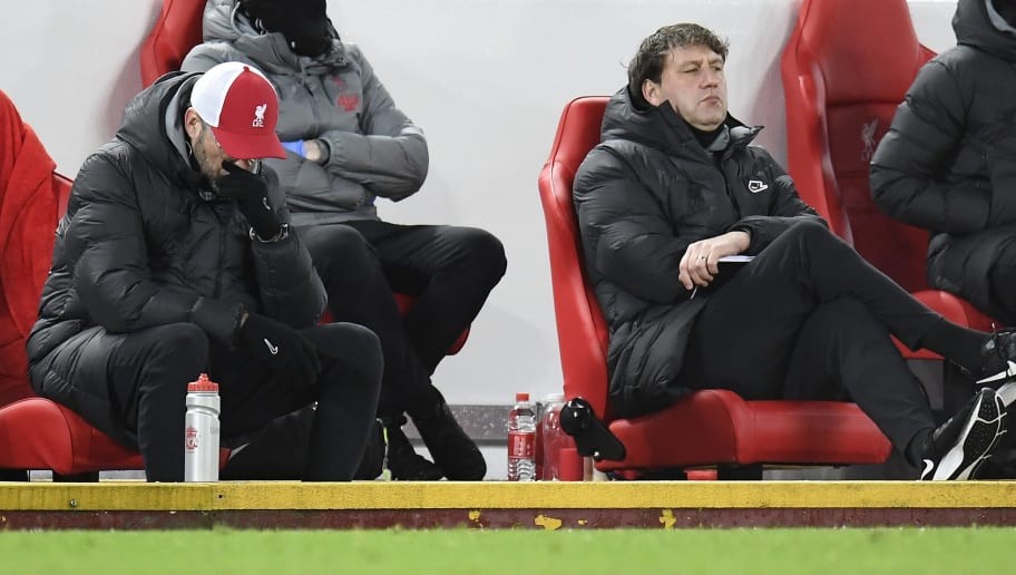 Jurgen Klopp and Sean Dyche in half-time altercation during Burnley's win at Anfield