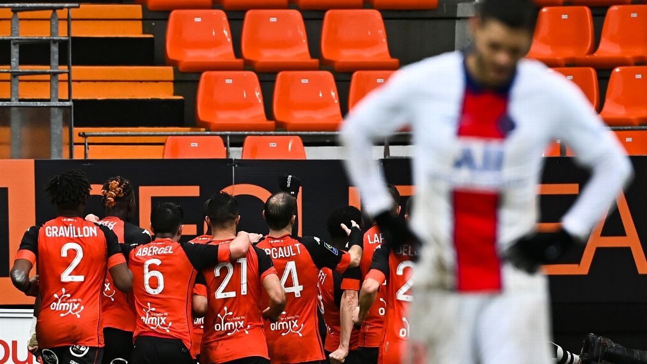 PSG suffer shock loss to struggling Lorient