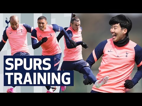 SHOOTING DRILLS AT HOTSPUR WAY | Everton v Spurs | Premier League