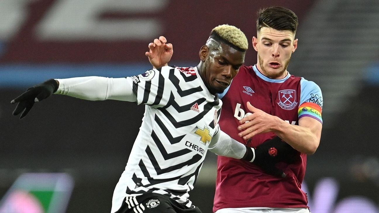 Transfer Talk: Rice tops Man Utd's shortlist of Pogba replacements