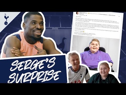 SERGE'S SURPRISE! Serge Aurier gifts a special present to a young autograph hunter!