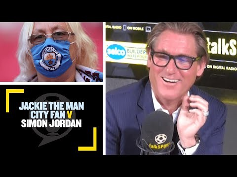 MAN CITY FAN JACKIE V SIMON JORDAN: Jackie goes full force on Simon over his Man City comments...