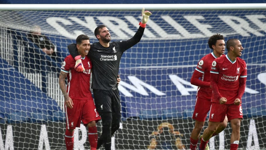 Alisson reacts to scoring late winner against West Brom