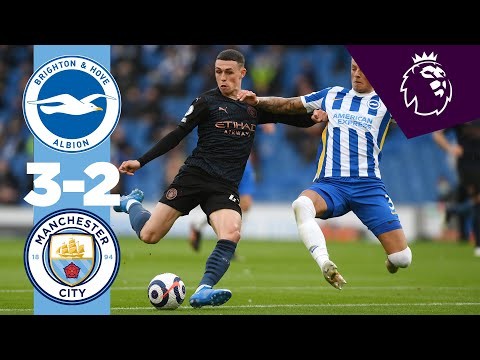 HIGHLIGHTS | Brighton 3-2 Man City | 10 man City lose 5 goal thriller