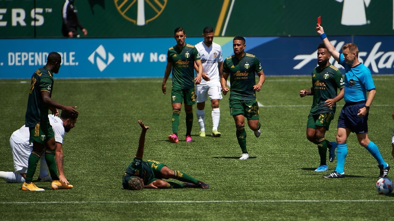 Timbers blank 10-man Galaxy after shocking tackle
