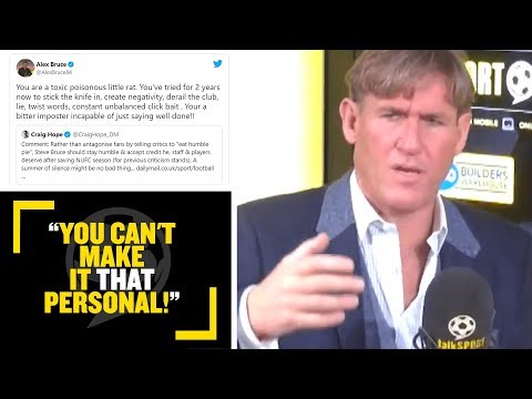 "YOU CAN'T MAKE IT THAT PERSONAL!" Simon Jordan says he called up Alex Bruce after Craig Hope tweet