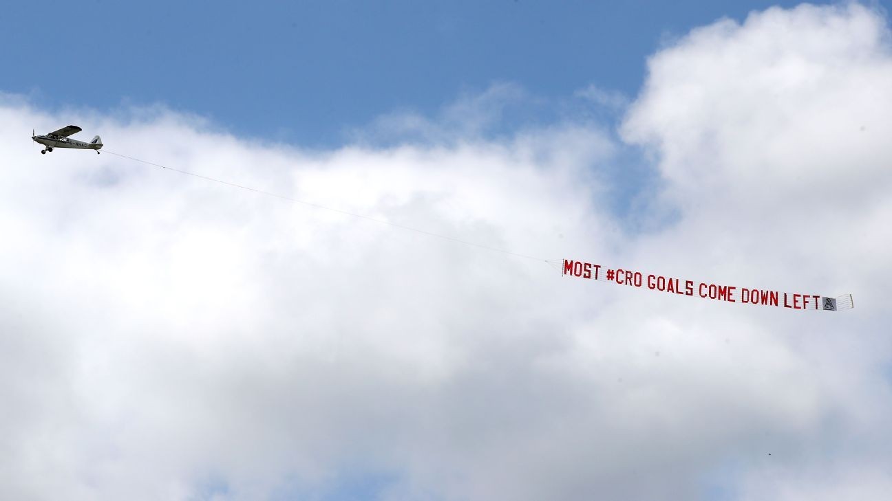 England given tactics advice from plane banner