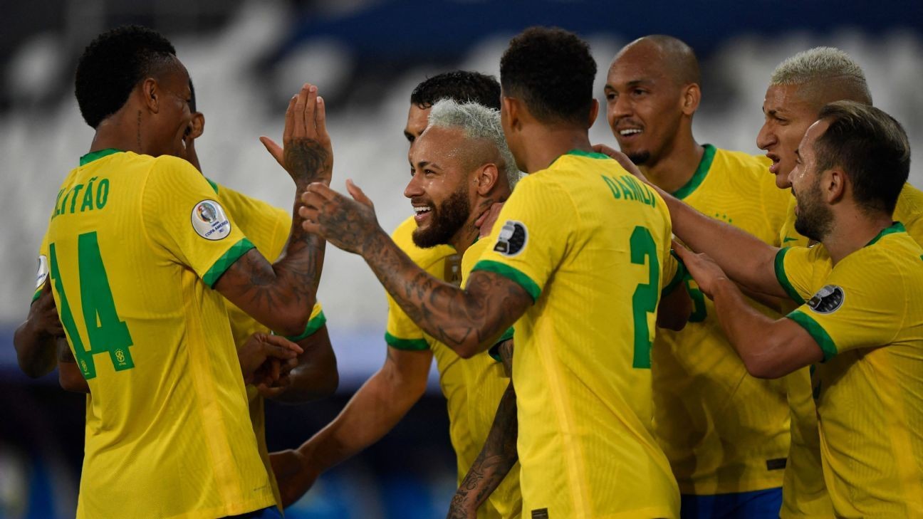 Neymar strikes as Brazil thrash Peru at Copa