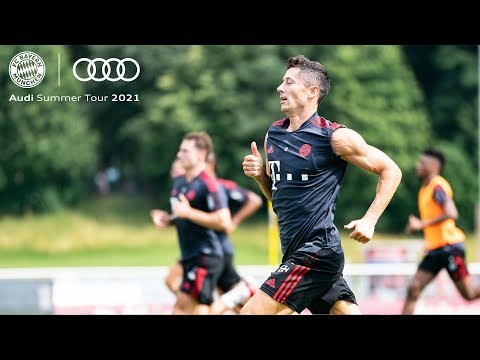 Training session with Lewandowski, Gnabry & the team