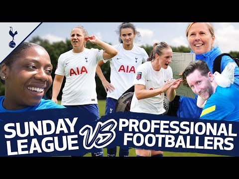 Two SUNDAY LEAGUE players joined a Spurs Women training session and the difference was HUGE!