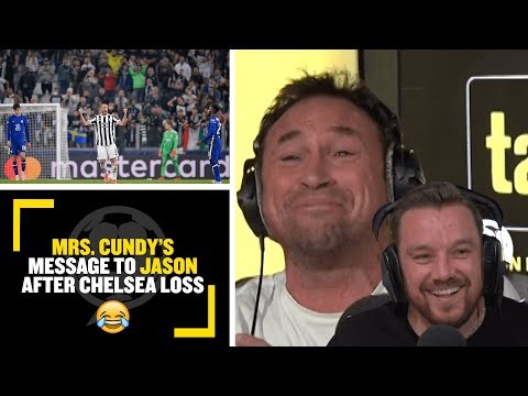 You HAVE to hear Mrs's Cundy's message to Jason after Chelsea loss to Juve! ?