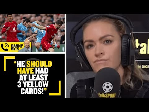 "AT LEAST 3 YELLOWS!"? Danny Mills says #LFC's James Milner should have been sent off against #MCFC