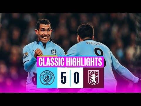 2 EACH FOR AGUERO AND TEVEZ! | Man City 5-0 Aston Villa| Classic Highlights
