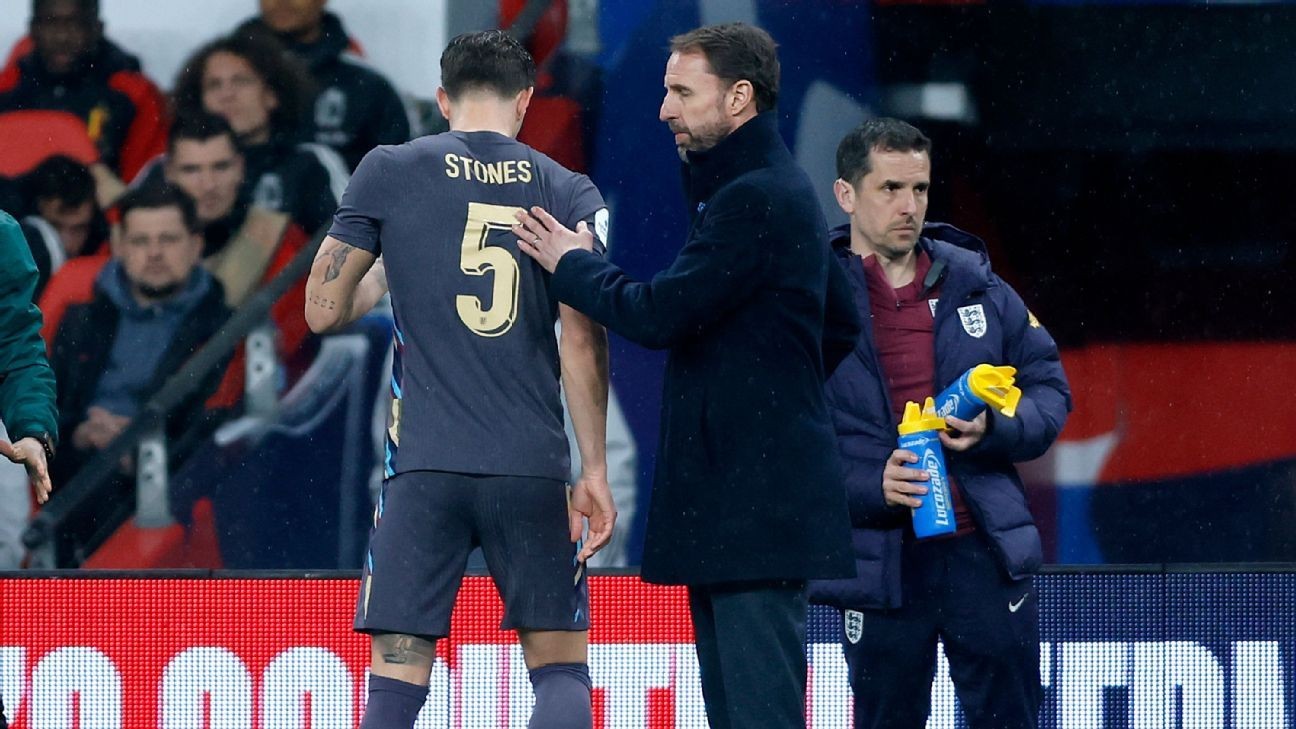 England's Stones limps off with injury vs. Belgium