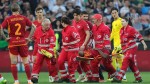 Roma game suspended after defender collapses