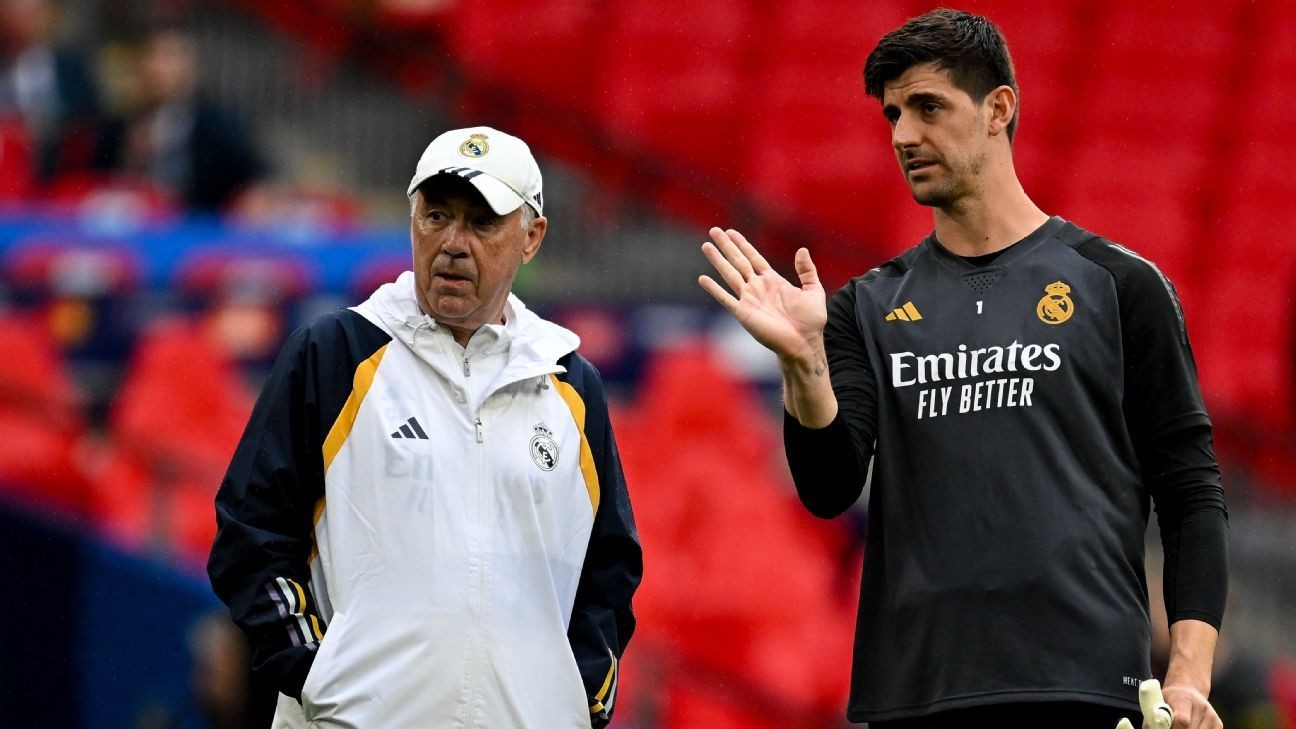 Ancelotti: Courtois to start UCL final for Madrid