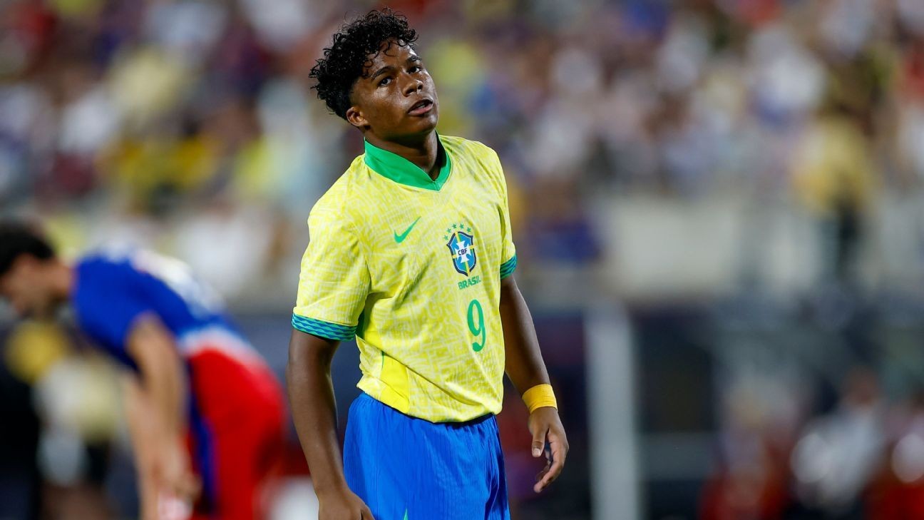 Brazil's Endrick 'grateful' for burden ahead of Copa