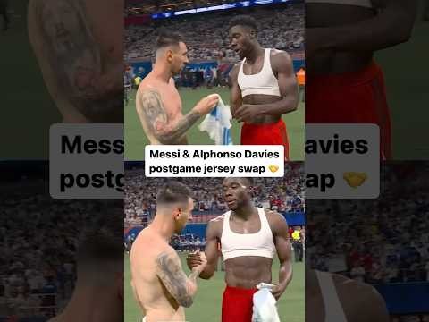 Former MLS star Alphonso Davies swaps jerseys with current MLS star Leo Messi