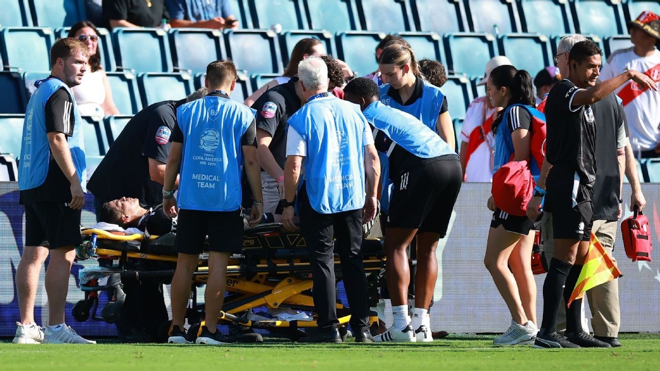 Assistant ref collapses in high heat during Copa