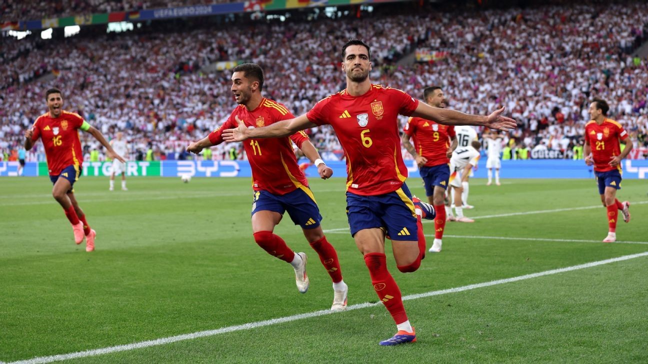 Euro 2024 semifinal live updates: Muani header gives France early lead over Spain